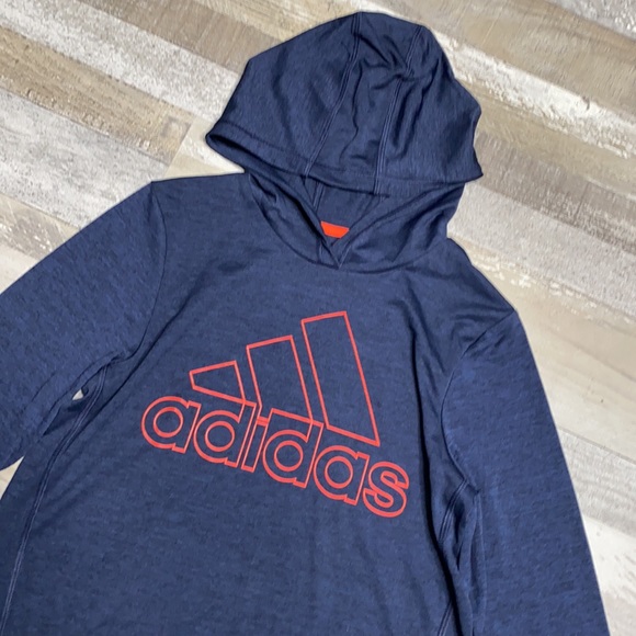 Kids Adidas Climalite Long Sleeve Hooded Shirt 8 - Picture 3 of 11